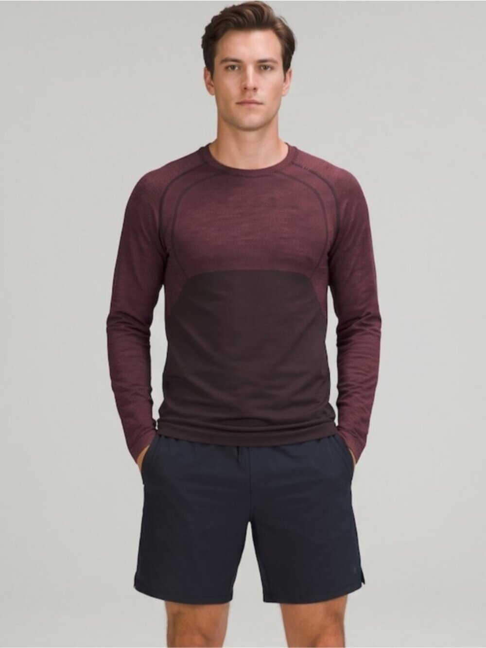 Lululemon Metal Vent Tech Long Sleeve Shirt – Burgundy Maroon Mesh Training Top